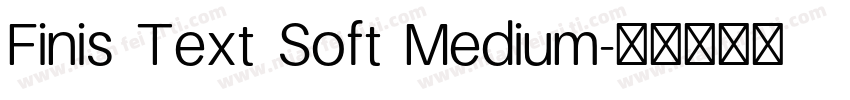 Finis Text Soft Medium字体转换